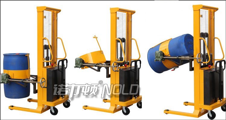 多功能半電動油桶翻轉(zhuǎn)車實(shí)物圖